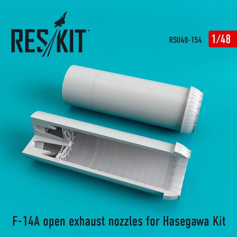 1/48 F-14A open exhaust nozzles for Hasegawa Kit