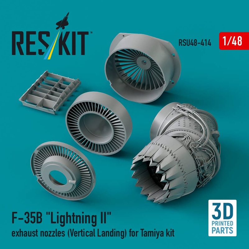 1/48 F-35B Lightning II exhaust nozzles (Vertical Landing) for Tamiya kit (3D printed)