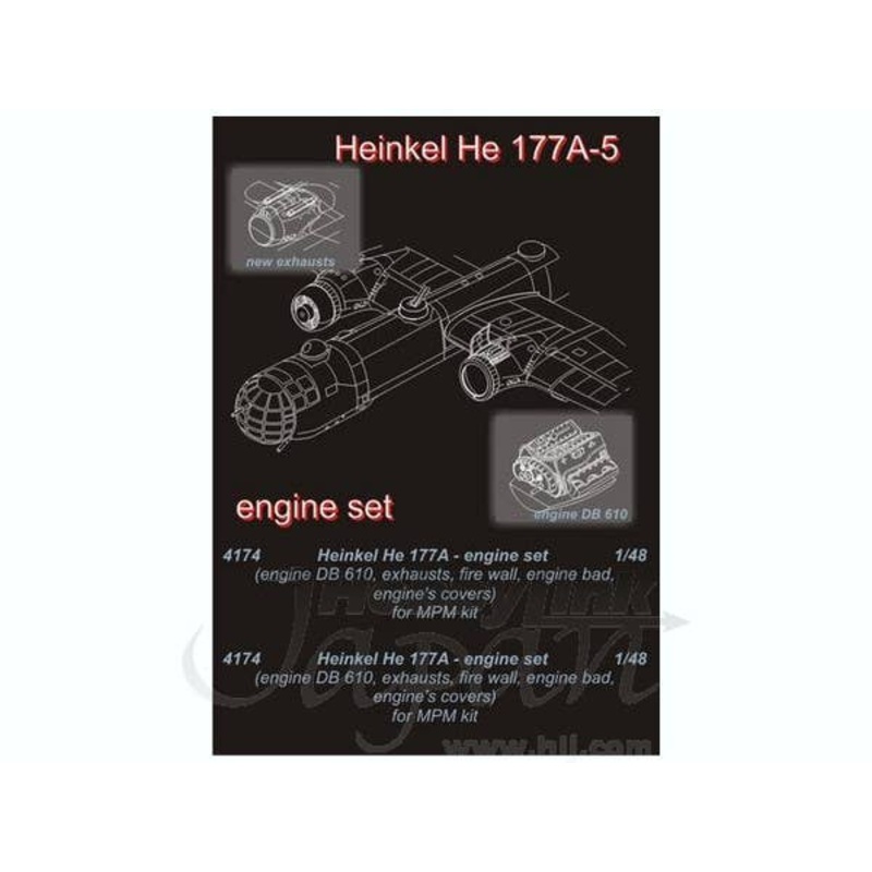 1/48 Heinkel He177A-5 Engine Set for MPM