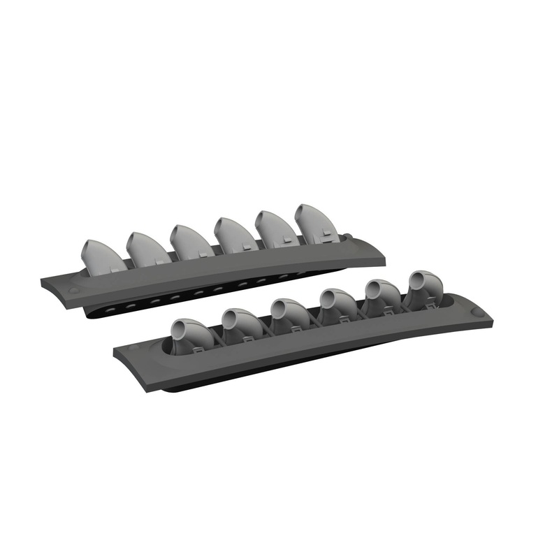 1/48 P-40 exhaust stacks rounded