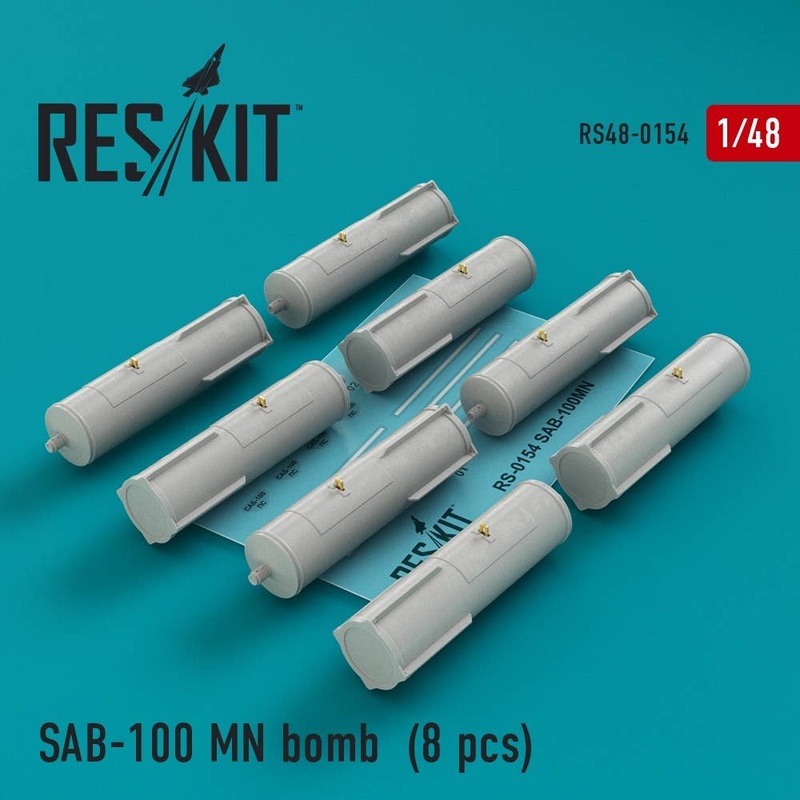 1/48 SAB-100 MN Bomb (8pcs) Su-7, Su-17, Su-24, Su-25, Su-27, Su-30, Su-34, MiG-21, MiG-27, Yak-38, Jak-130