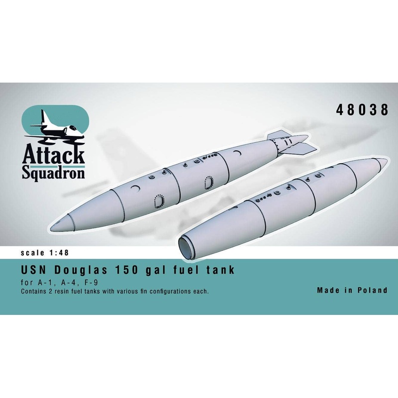 1/48 US Navy Douglas Type 150 Gallon Increase (2pcs)
