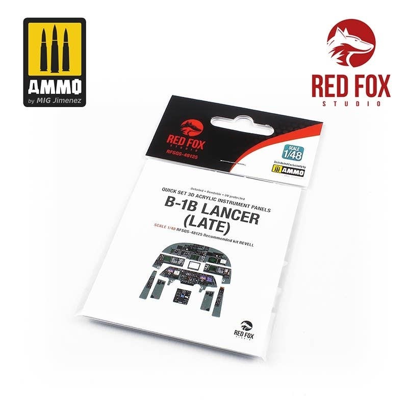 1/48 B-1B Lancer (Late) 3D Acrylic Instrument Panel (for Revell)