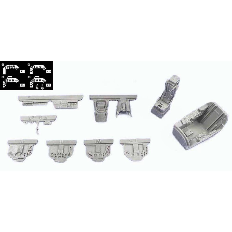 1/48 BAC Lightning F2,F2A,F3,F6 Cockpit Set for Eduard,Airfix kit