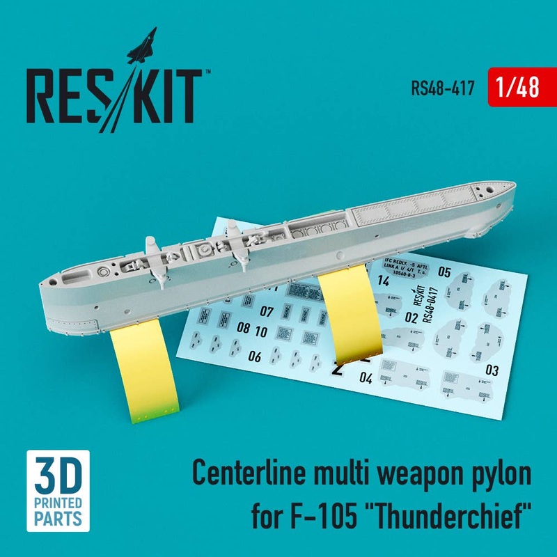 1/48 Centerline multi weapon pylon for F-105 Thunderchief (3D Printed)