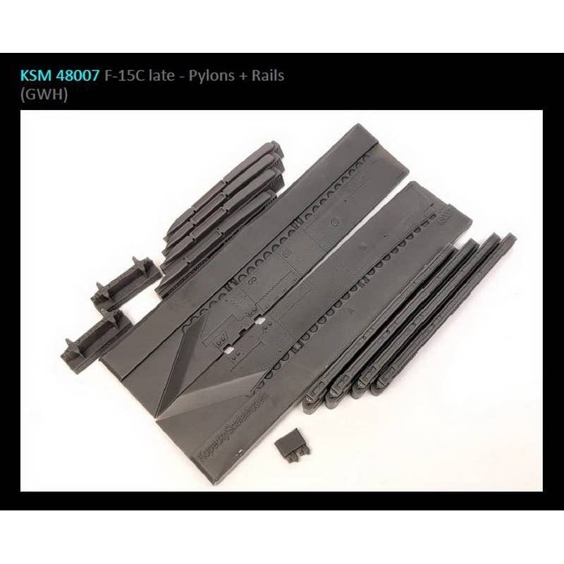 1/48 F-15C late - pylons + rails for GWH