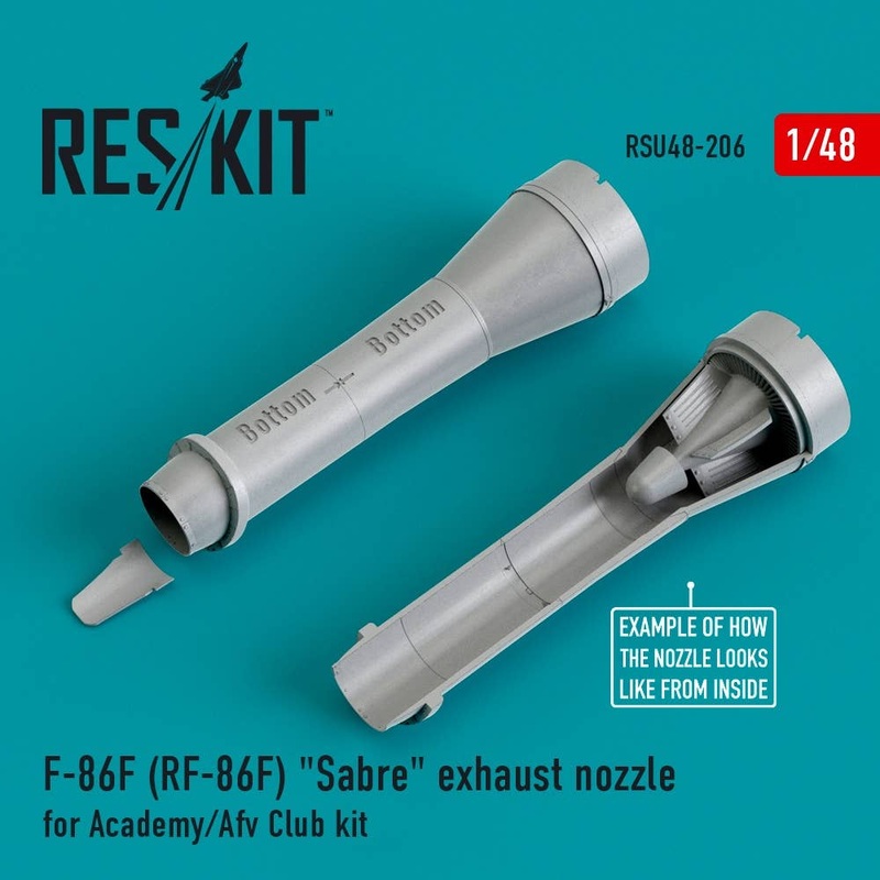 1/48 F-86F (RF-86F) Sabre exhaust nozzles for Academy/Afv Club kit