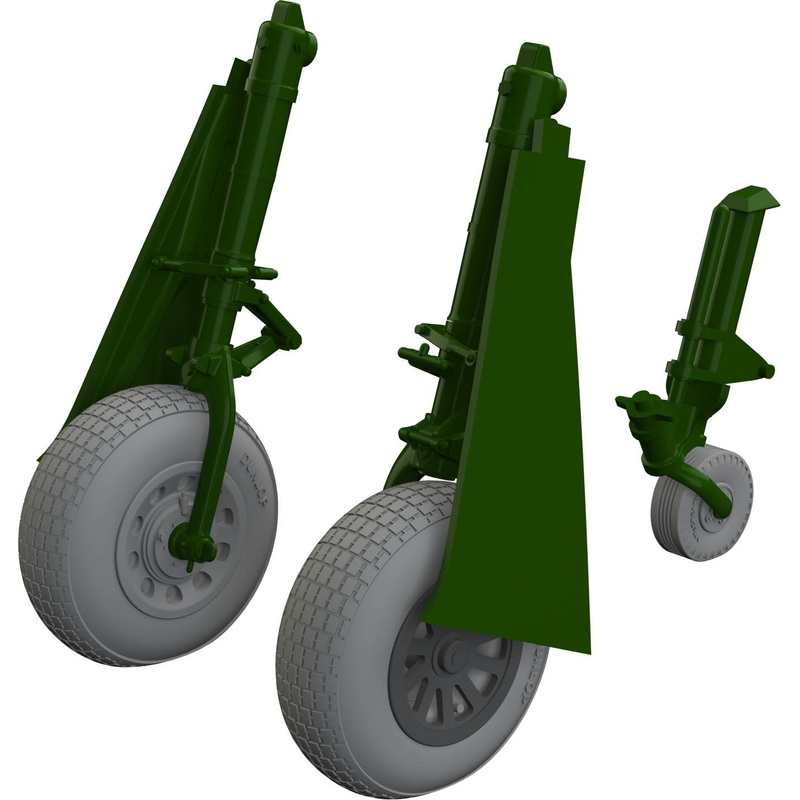 1/48 P-51B/C wheels block tread 2 Brassin (for EDUARD)