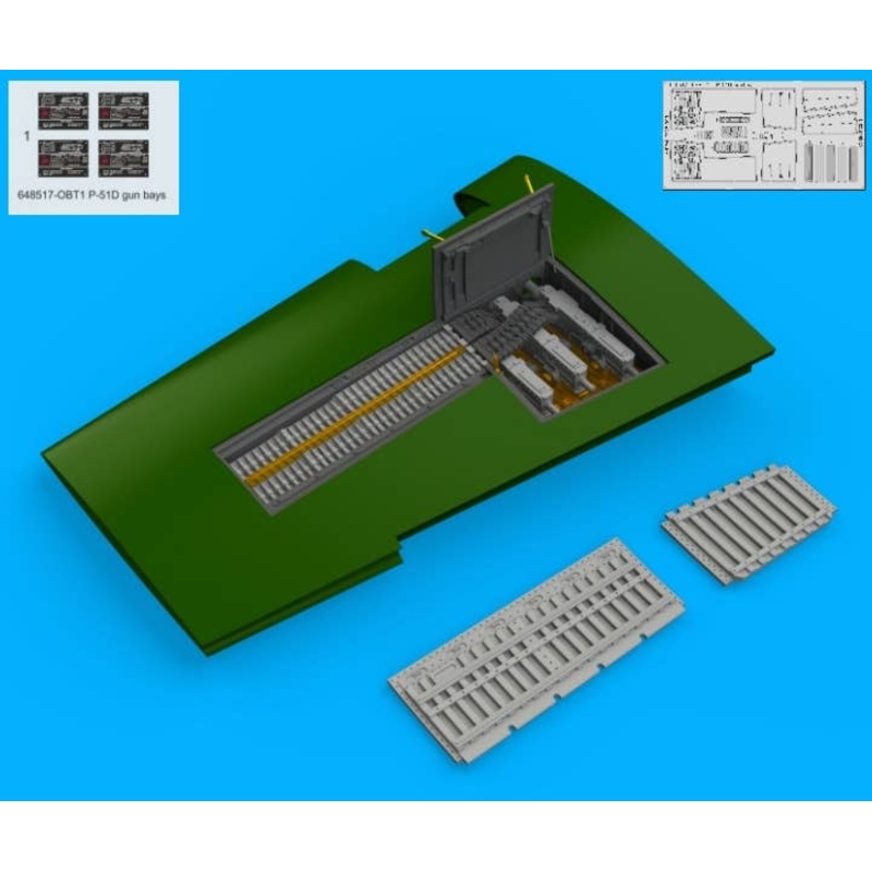 1/48 P-51D Gun Bays (for Eduard)
