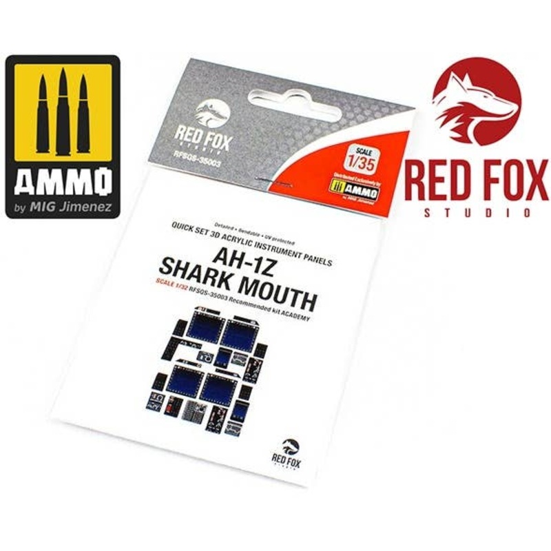 1/35 AH-1Z 3D Acrylic Instrument Panel For "Shark Mouth" for Academy