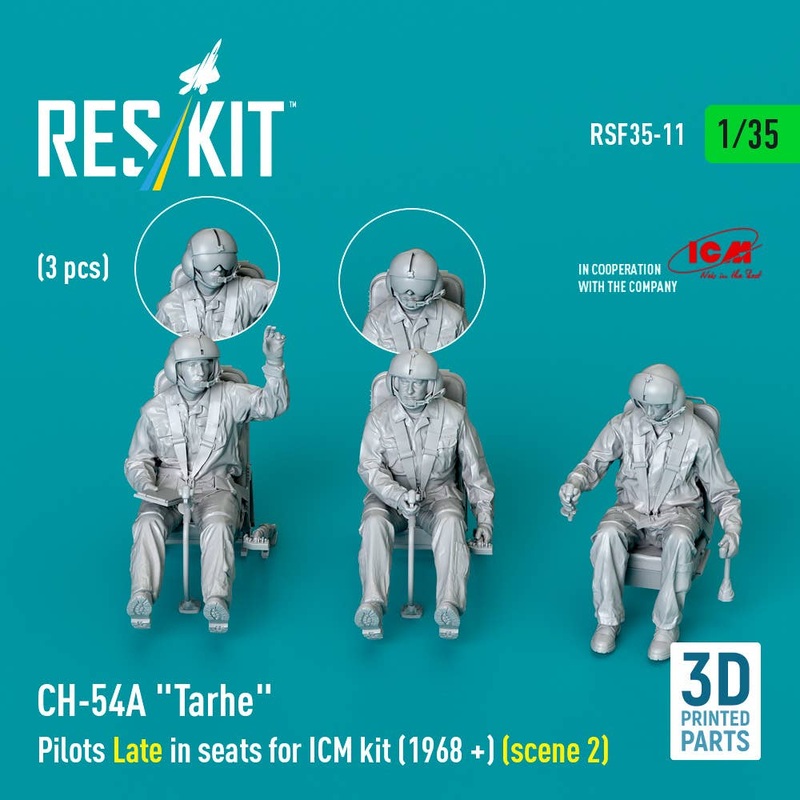 1/35 CH-54A Tarhe Pilots Late in seats for ICM kit (1968 +) (scene 2) (3 pcs)