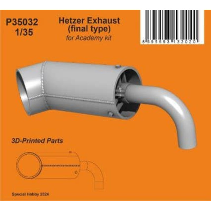 1/35 Hetzer Exhaust (final type) / for Academy kit