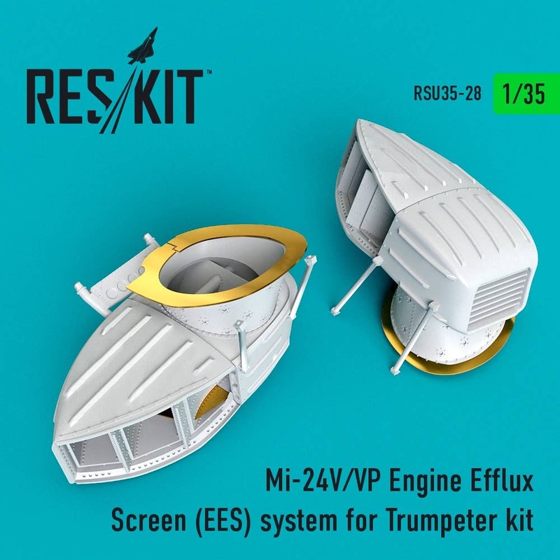 1/35 Mi-24V/VP Engine Efflux Screen (EES) system for Trumpeter kit