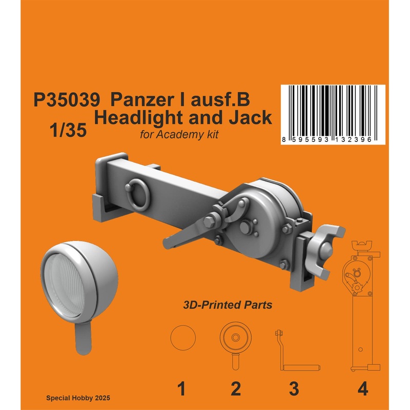 1/35 Panzer I ausf.B Headlight and Jack/ for Academy kit