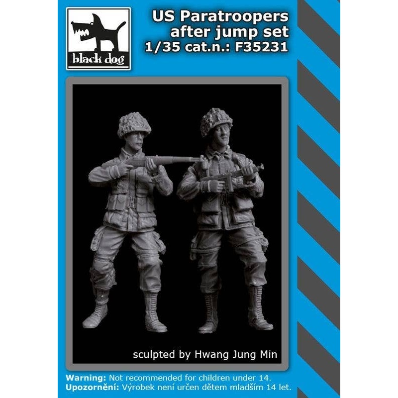 1/35 U.S. Paratrooper 2 Body Set After Jump (HAUF35229 + F35230)