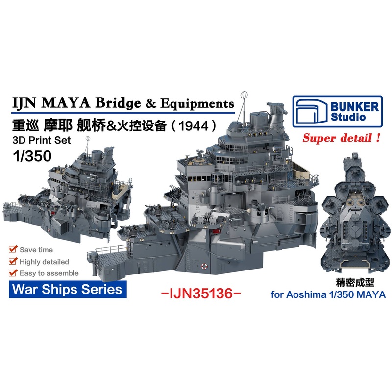 1/350 IJN MAYA Bridge & Equipments (1944)