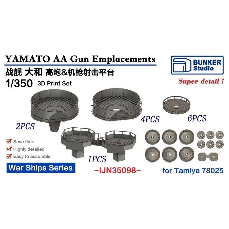 1/350 YAMATO AA Gun Emplacements