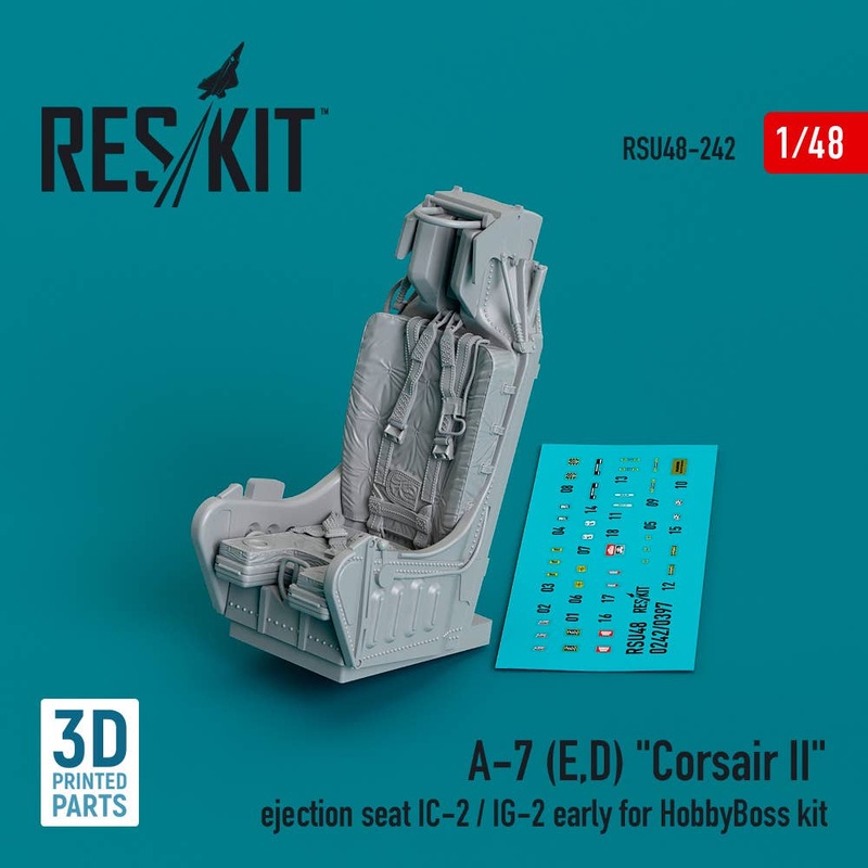 1/48 A-7 (E,D) Corsair II ejection seat IC-2 / IG-2 early for HobbyBoss kit (3D Printed)