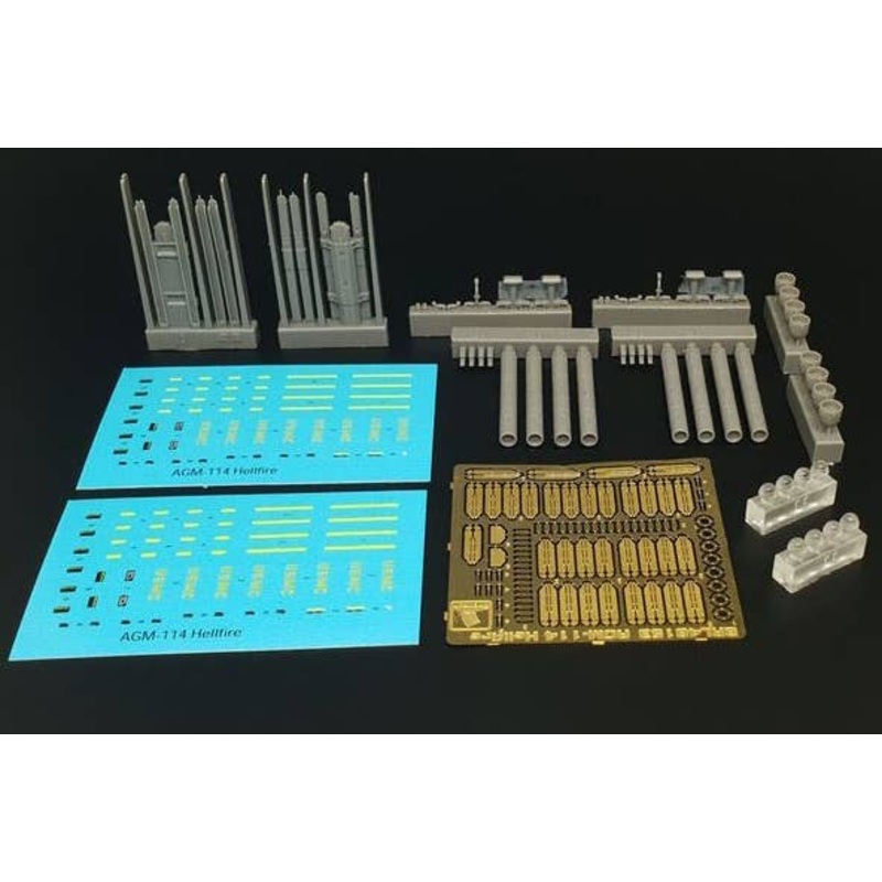 1/48 AGM-114 Hellfire Missile (Missile x 8 & Rack x 2) (Resin + Etching)