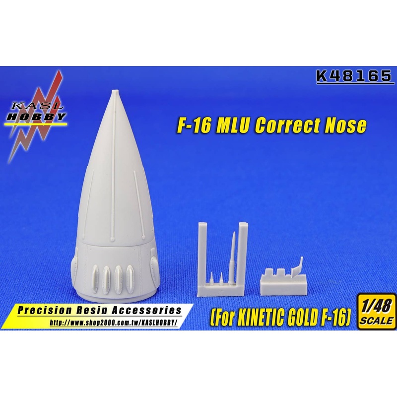 1/48 F-16 MLU Correct Nose (For KINETIC GOLD F-16)