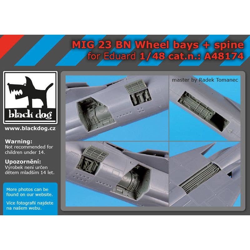 1/48 Mig 23 BN wheel bays + spine