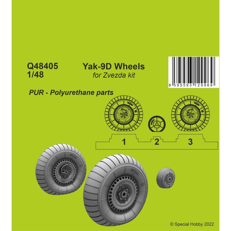 1/48 Yak-9D Wheels (for Zvezda)