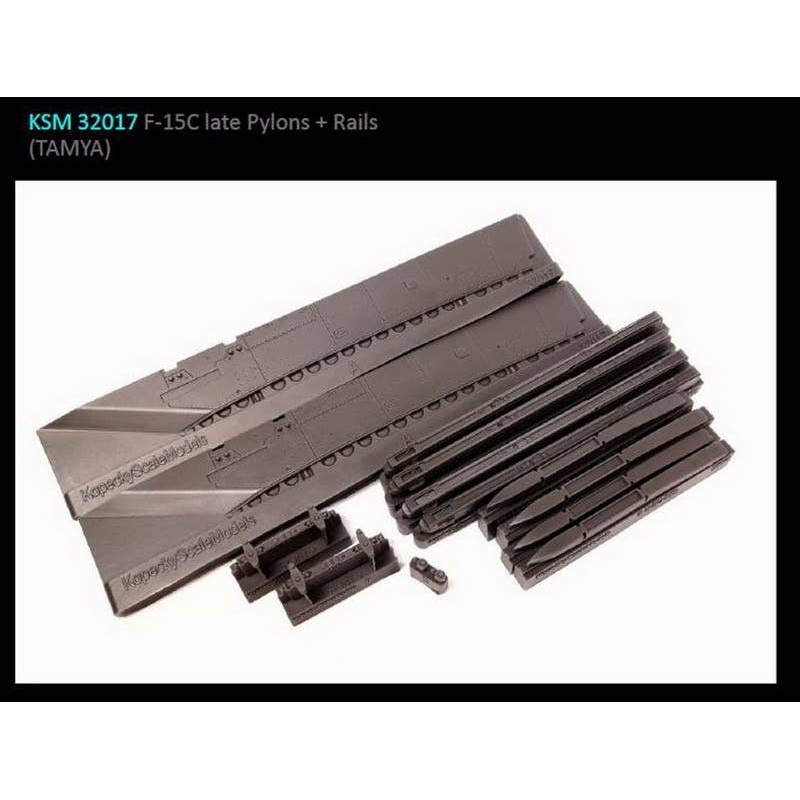 1/32 F-15C late: pylons + rails for TAMIYA
