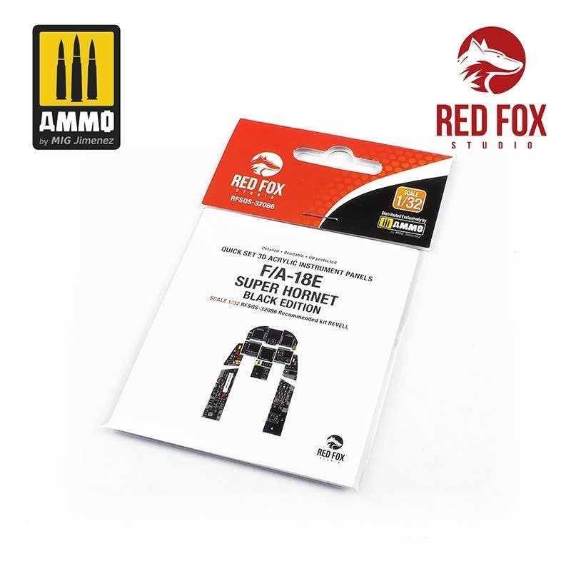 1/32 F/A-18E Super Hornet BE 3D Acrylic Instrument Panel (for Revell)
