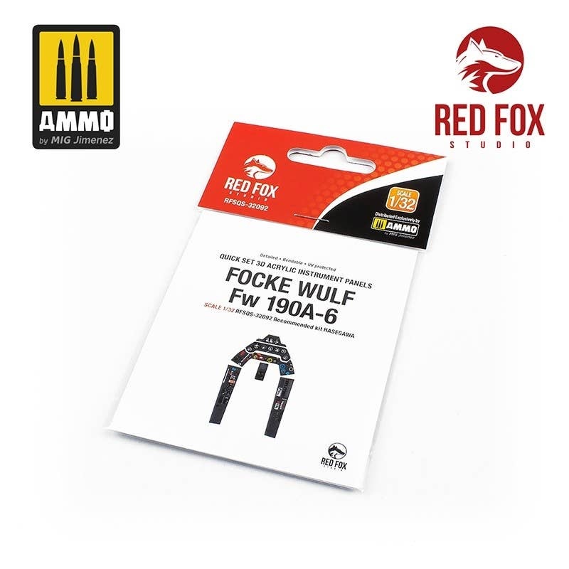 1/32 Fw190A-6 3D Acrylic Instrument Panel (for Hasegawa)