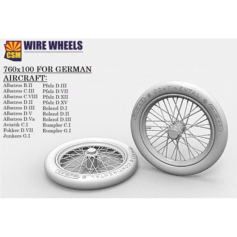 1/32 German 760x100 Spoked Wheels