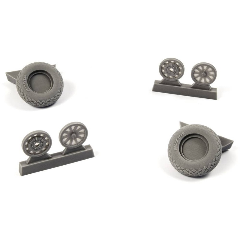 1/32 P-51D Mustang Wheels (Diamond Tread Pattern) for Revell Kit