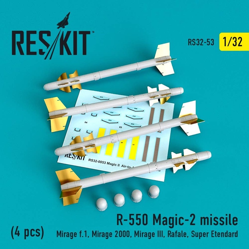 1/32 R-550 Magic-2 missile (4 pcs) (Mirage f.1, Mirage 2000, Mirage III, Rafale, Super Etendard)