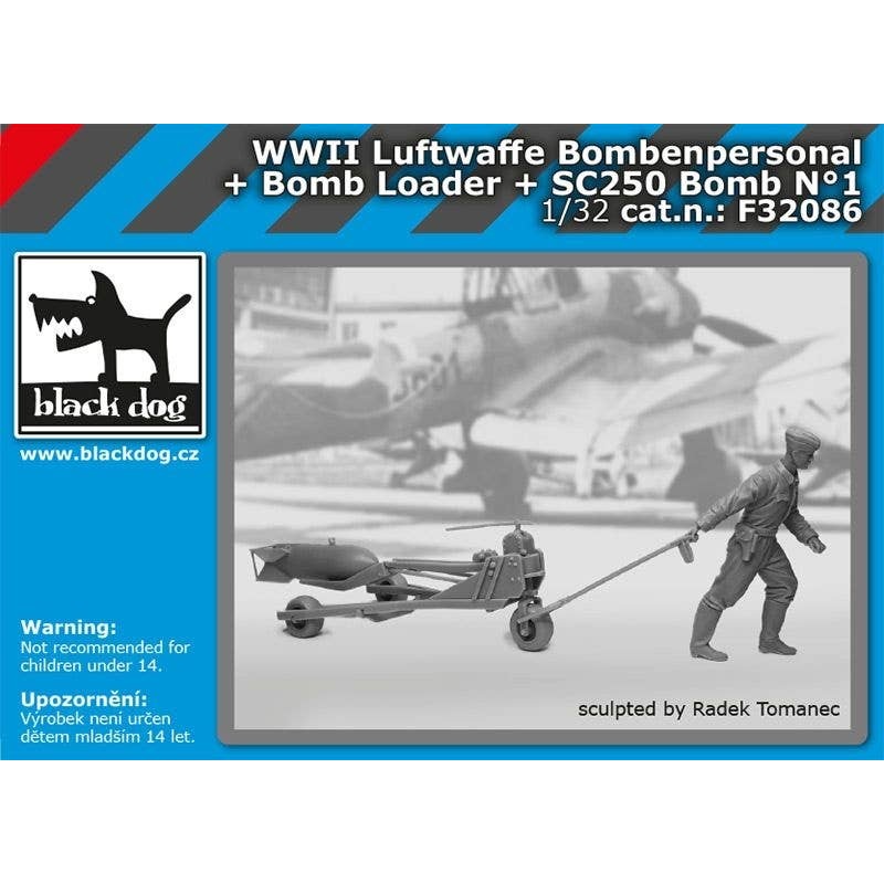 1/32 WW II Luftwaffe Bombenpersonal + Bomb Loader + SC250 Bomb No.1