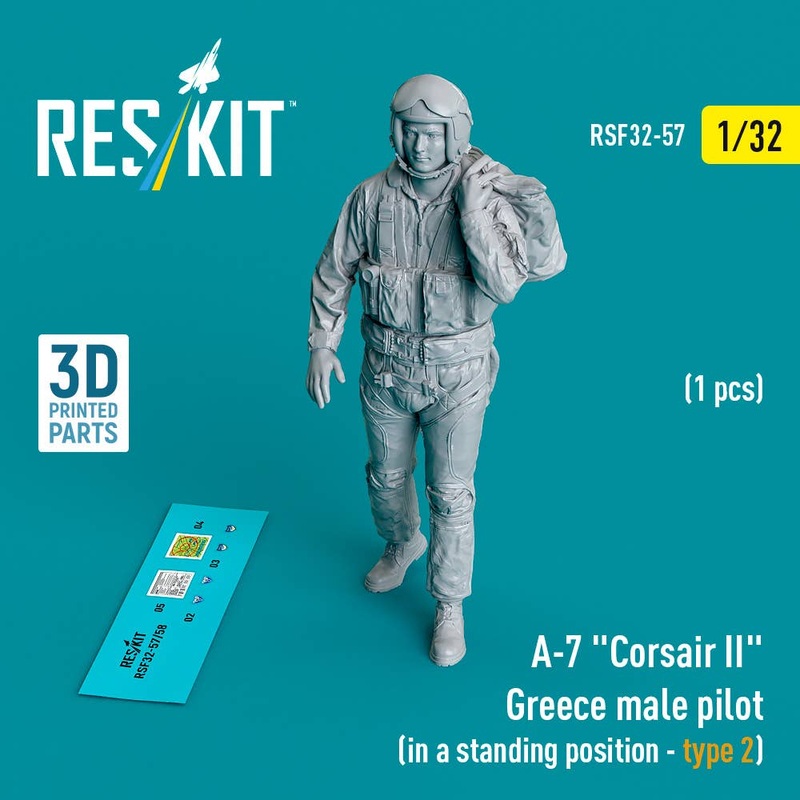 1/32 A-7 Corsair II Greece male pilot (in a standing position - type 2) (1 pcs)