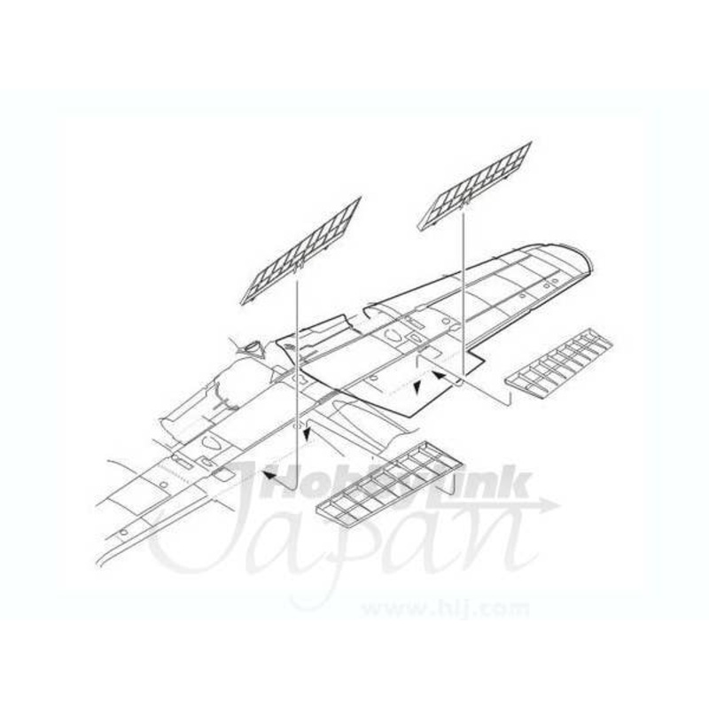 1/32 A6M5 Zero Wing flaps set for Tamiya