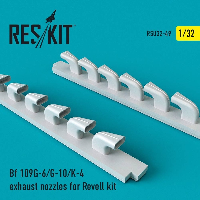 1/32 Bf 109G-6/G-10/K-4 exhaust nozzles for Revell kit
