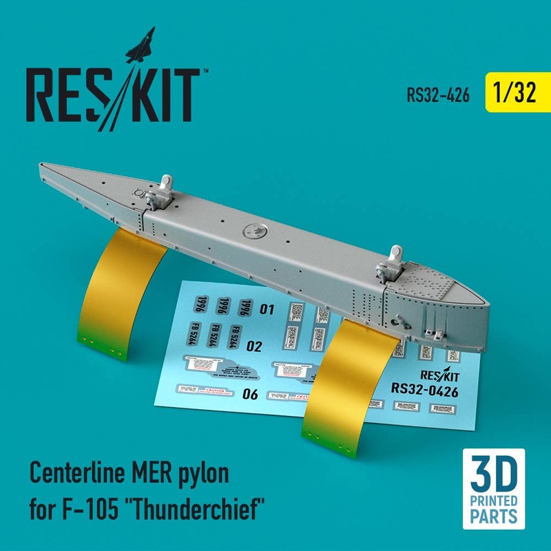 1/32 Centerline MER pylon for F-105 Thunderchief (3D Printing)