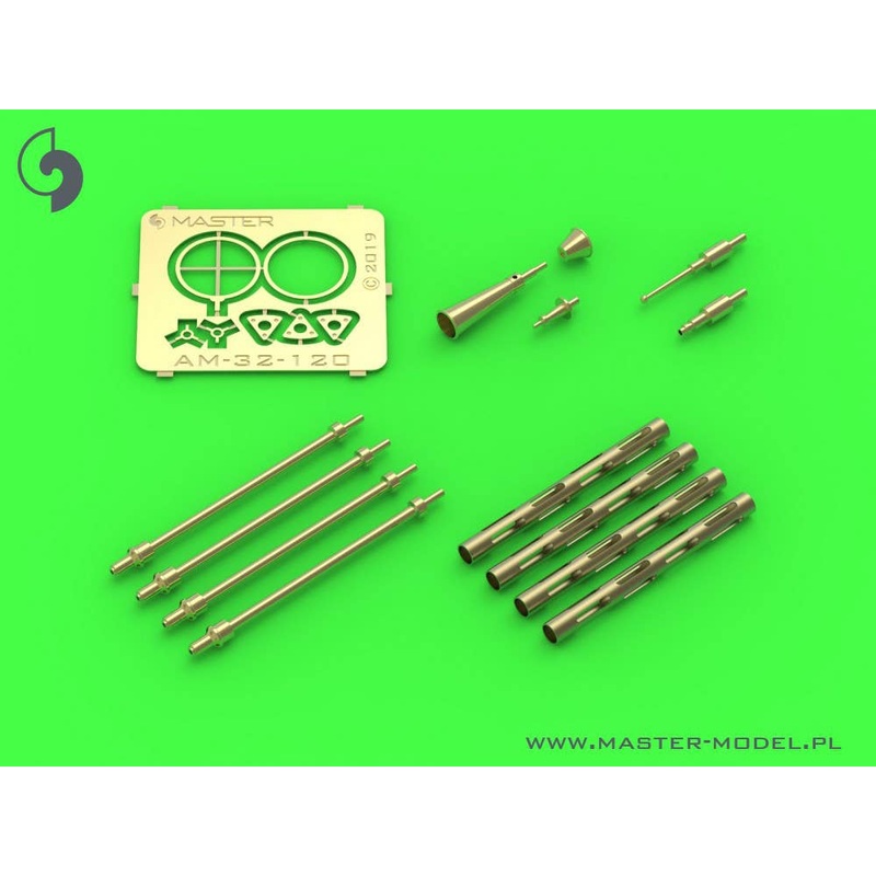 1/32 Detail Set for WW.II Poland PZL P.11c (wz.33 Machine Gun Barrel / Sight / Venturi Tube for IBG)