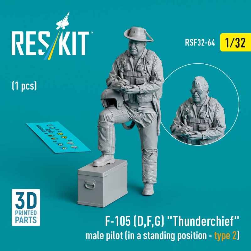 1/32 F-105 (D,F,G) Thunderchief male pilot (in a standing position - type 2) (1 pcs)