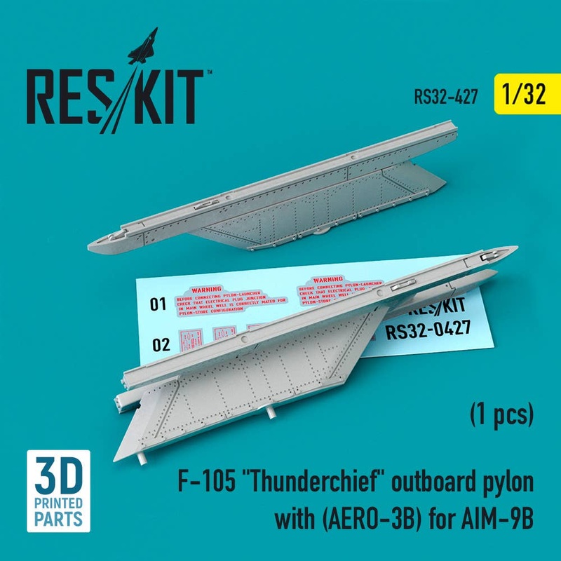 1/32 F-105 Thunderchief outboard pylon with (AERO-3B) for AIM-9B (3D Printing)