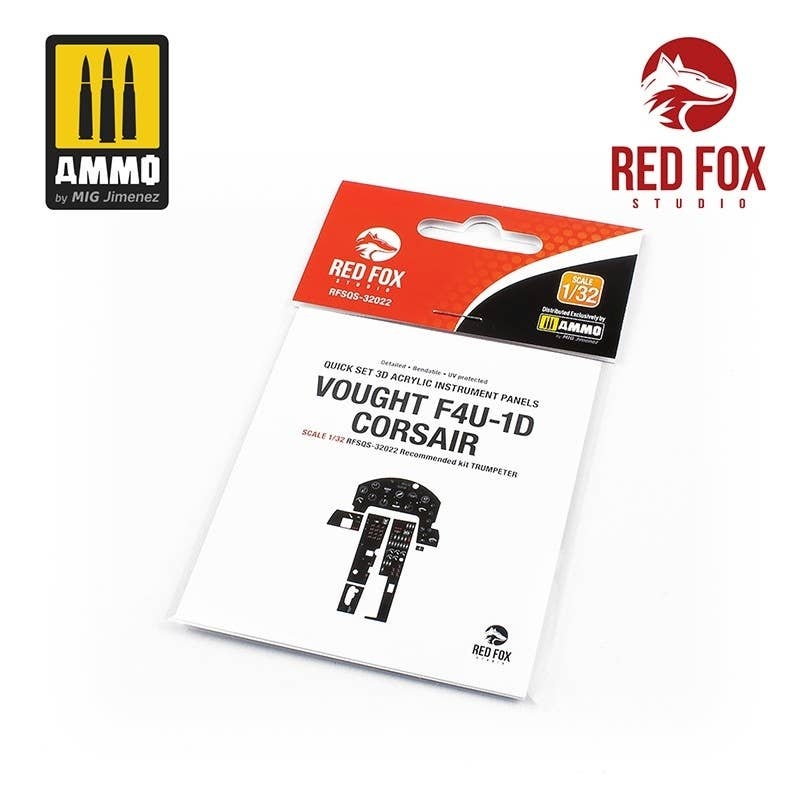 1/32 F4U-1D Corsair 3D Acrylic Instrument Panel (for Trumpeter)