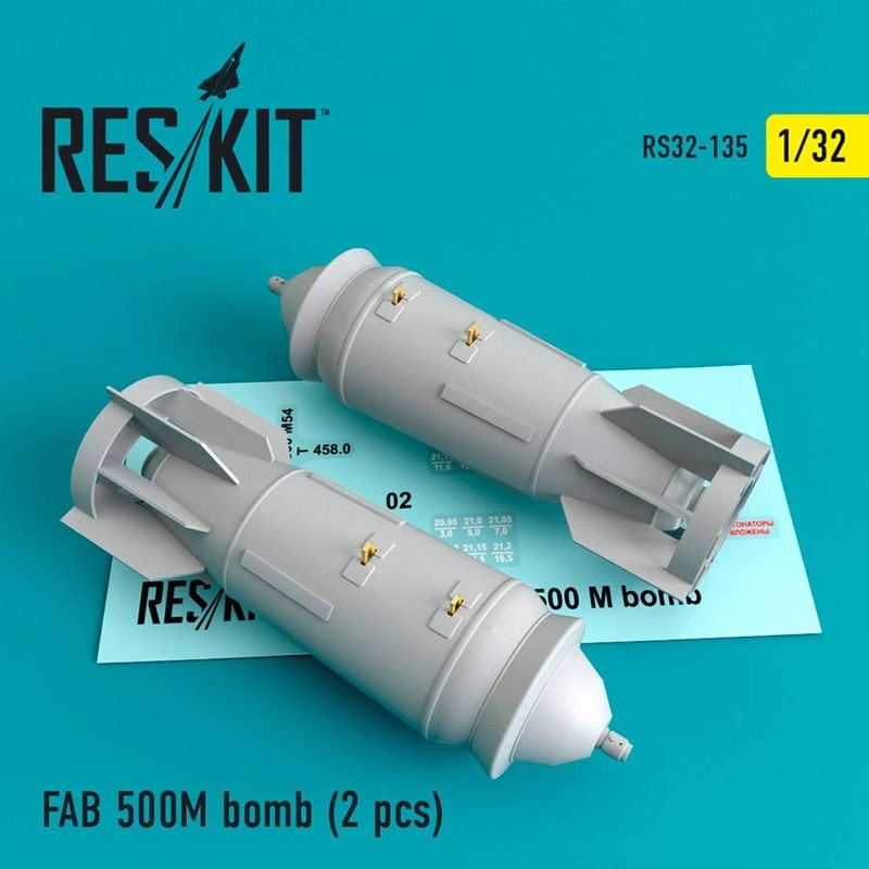 1/32 FAB 500M Bomb (2pcs) (Su-17, Su-22, Su-24, Su-25, Su-34)