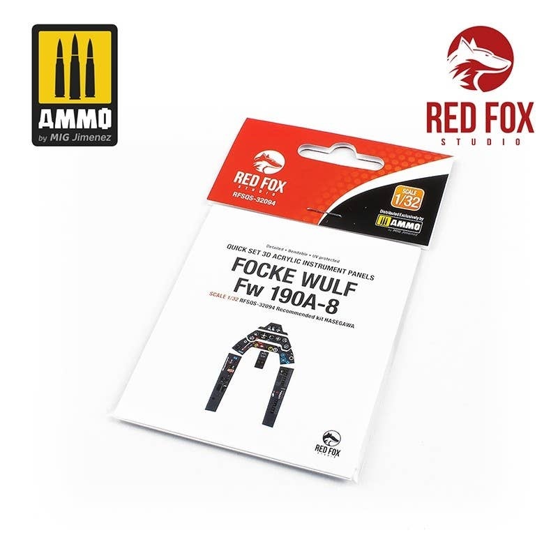 1/32 Fw190A-8 3D Acrylic Instrument Panel (for Hasegawa)