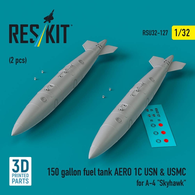 1/32 150 gallon fuel tank AERO 1C USN & USMC for A-4 Skyhawk (2 pcs)