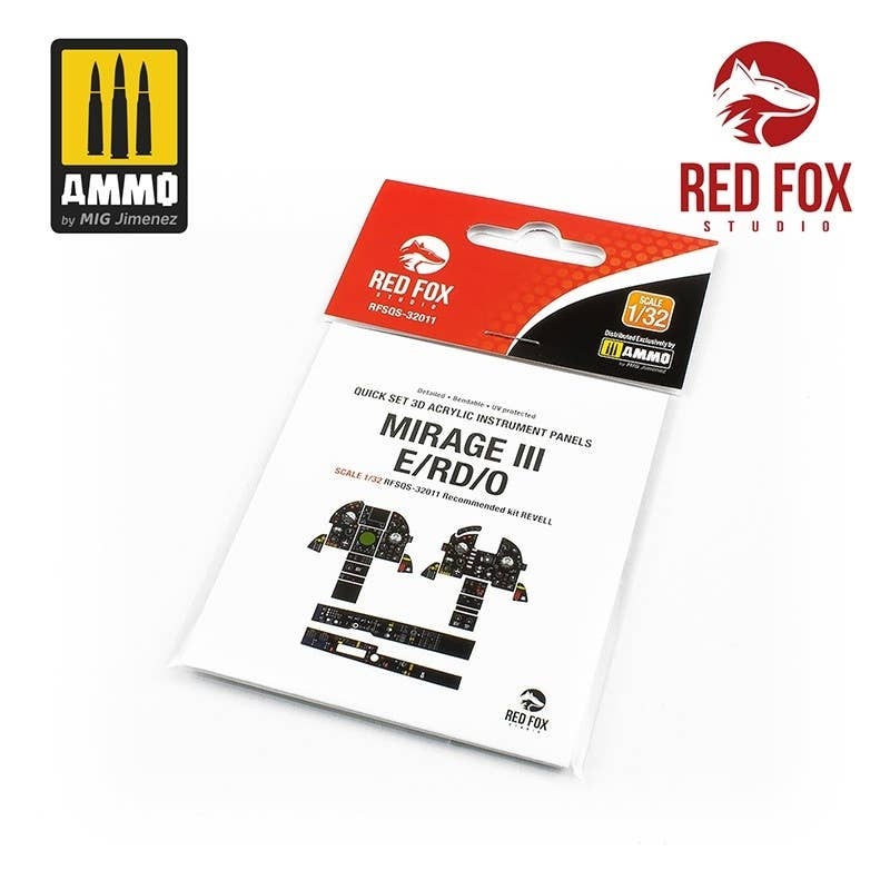 1/32 3D Acrylic Instrument Panel for Mirage III E / RD / O (for Revell)