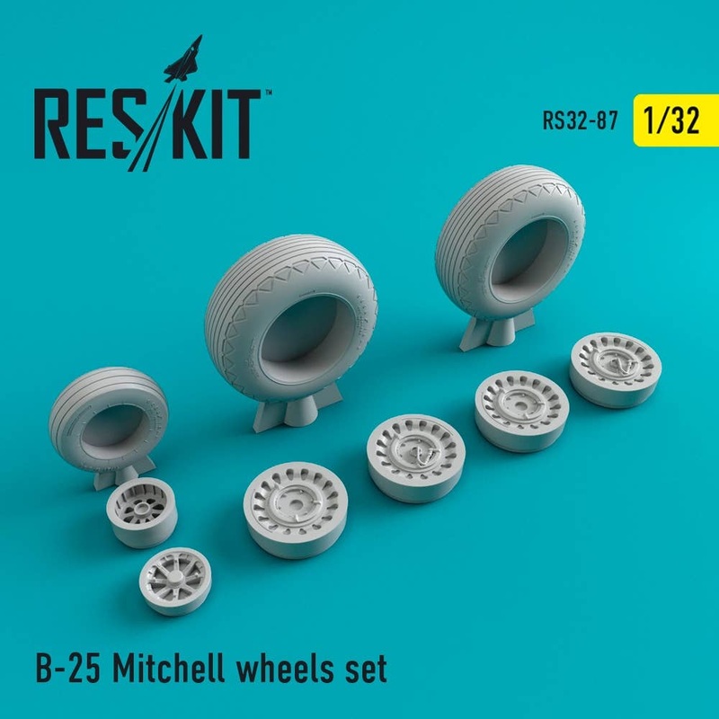 1/32 B-25 Mitchell Wheels Set (for HK Models)