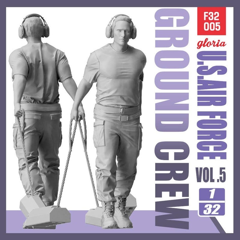 1/32 Current Use Usa Air Force Grand CrewVol.5 Maintenance Personnel Pulling the Choke