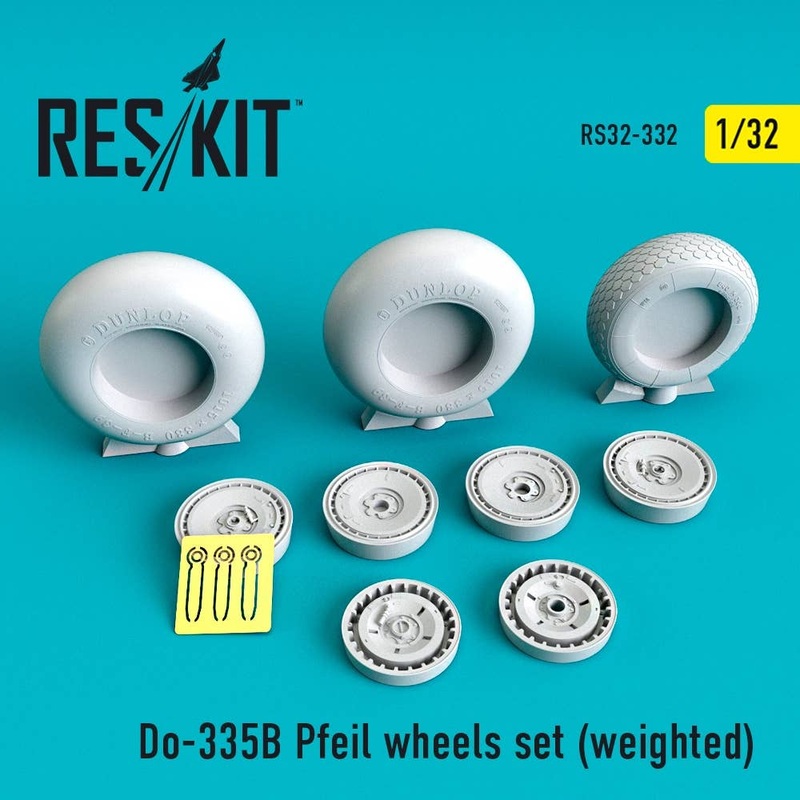 1/32 Do-335B Pfeil wheels set  (weighted)