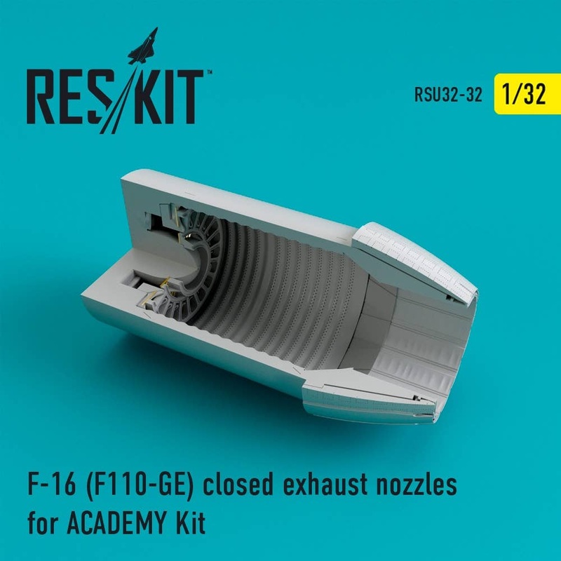 1/32 F-16 (F110-GE) Exhaust Nozzles (Closed) (for Academy)