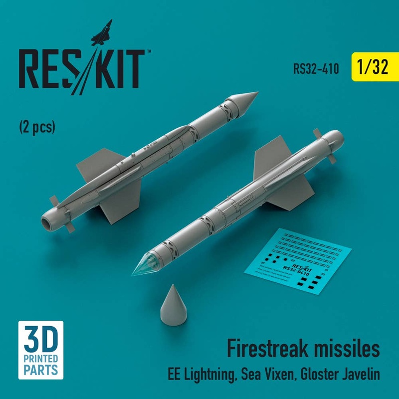 1/32 Firestreak missiles (2 pcs) (EE Lightning, Sea Vixen, Gloster Javelin) (3D Printed)